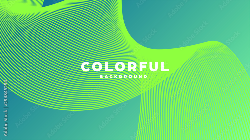 Wall mural modern minimal colorful abstract background, lines and geometric shapes design with gradient color. 