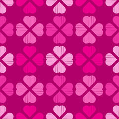 Seamless pattern of decorative hearts. Valentine's day. Illustration for web design or print.