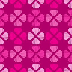Seamless pattern of decorative hearts. Valentine's day. Illustration for web design or print.