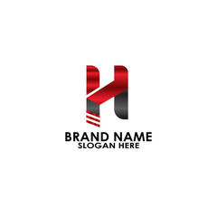 Fototapeta premium letter h custome modern logo vector template