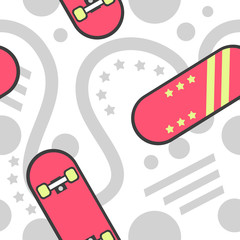 Seamless skateboard pattern