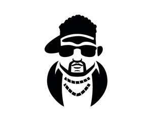 Rapper Gangster Head Silhouette
