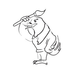 Bird cartoon illustration vector template