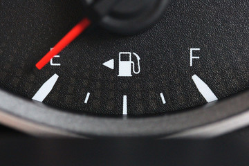 Vehicle fuel gauge past empty
