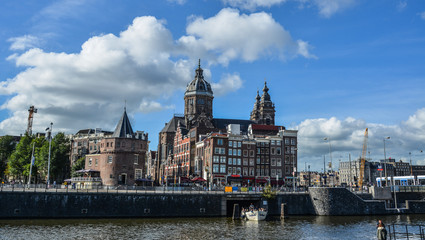 Obraz premium Cityscape of Amsterdam, Holland