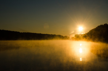 Beautiful sunset above the sea