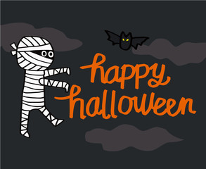 Halloween hand drawn vector，Happy Halloween