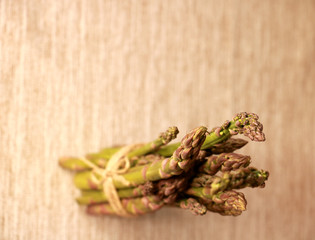 bunch of fresh green asparagus isolated 