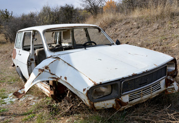 abandoned old car