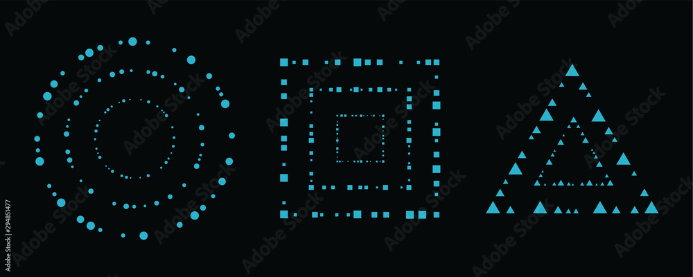 Aufkleber geometric frames or borders that formed by circle.