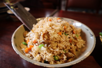 Delicious Vietnamese stir fried rice bowl.