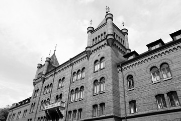 Fototapeta na wymiar Stockholm. Black and white vintage style.
