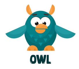 Creative children’s logo  design and Unique icon of OWL.