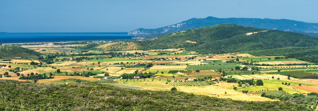 Maremma landscape from Capalbio, Tuscany