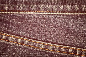 Jeans close up. Retro filtered colors style.