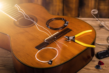restring classical guitar