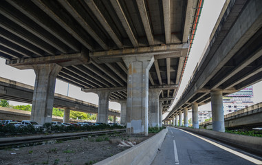 Express way or highway bridge in Bangkok