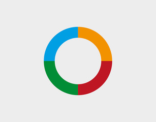 Colorful pie chart, diagram, Infographic. Vector illustration.