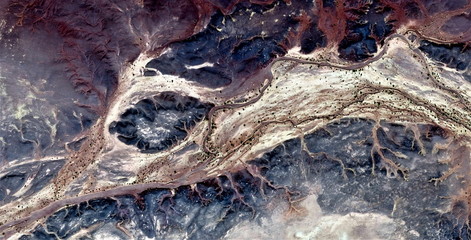 the infarction, tribute to Pollock, abstract photography of the deserts of Africa from the air,aerial view, abstract expressionism, contemporary photographic art, abstract naturalism,