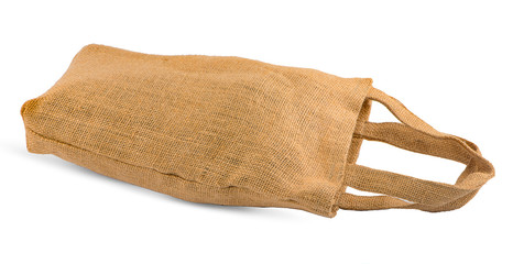 bag Sackcloth isolated on white background.clipping path