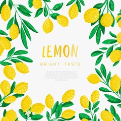 Abstract illustration of lemon.