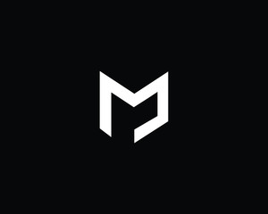 Trendy and Minimalist Letter MC Logo Design in Black and White Color , Initial Based Alphabet Icon Logo