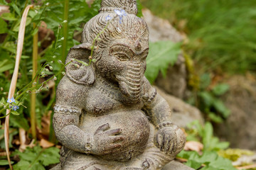 Fototapeta na wymiar Ganesh deity decorative stone statue