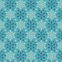 Blue background. Christmas pattern for fabric and wrapping paper design. Seamless decorative wallpaper for christmas holidays. Vector illustration graphic design