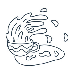 Fortune telling and divination isolated elements of coffee cup for a mystic sphere of activity, shop. Witch store. Idea for  esoteric, occult books, presentation. Furtive telling. 