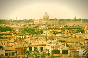 Fototapeta na wymiar Rome, Italy. Vintage filtered colors.