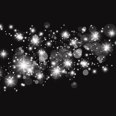 Glow light effect. Vector illustration. Christmas flash Concept.