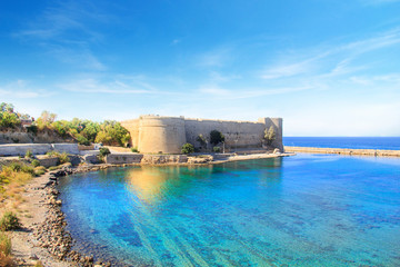 Landmarks of northen Cyprus - medieval venetian castle in Kyrenia