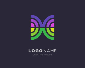 Abstract Letter MW Logo. Letter MW logo template.