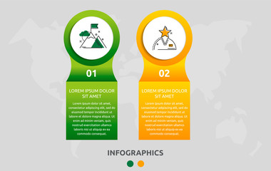 Vector infographic 3D template circles for two labels, diagram, graph, presentation. Business concept with 2 options. Blank space for content, step for step, timeline, workflow, marketing, web