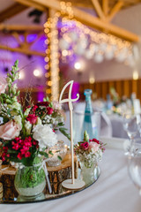 Tischdekoration Hochzeit Restaurant