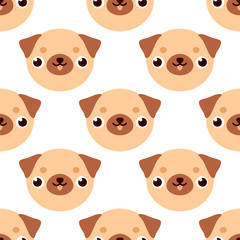 Funny pug pattern