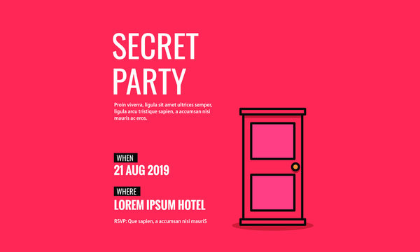 Secret Door Hidden Party Invitation Design