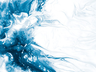 Fototapety  Niebieska fala, kreatywne abstrakcyjne ręcznie malowane tło, marmurowa tekstura, abstrakcyjny ocean