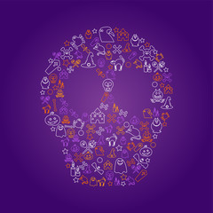 Happy Halloween greeting card template