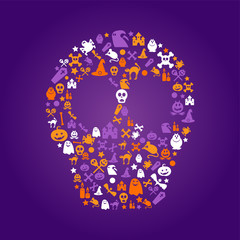 Happy Halloween greeting card template