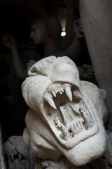 Idol of lion, Kumortuli, Kolkata