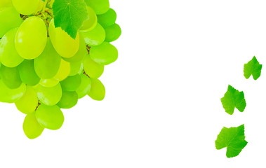 fresh grapes green leaves pattern