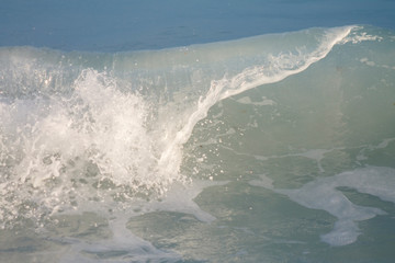 soft wave of pale green color smoothly wrapped