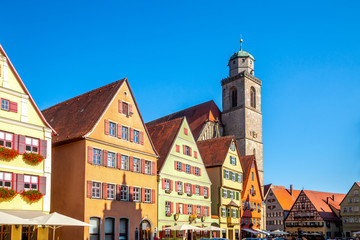 Obraz premium Weinmarkt, Dinkelsbühl, Bayern, Deutschland 