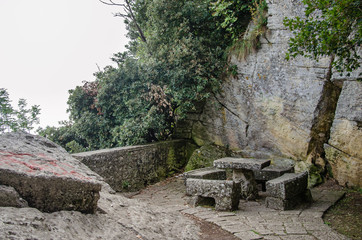 San Marino Stein Sitzecke