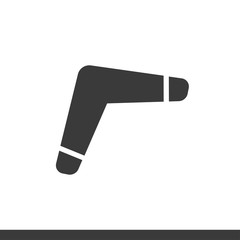 vector illustration of a black boomerang icon