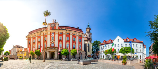 Marktplatz und Rathaus, Bad Windsheim, Bayern, Deutschland 
