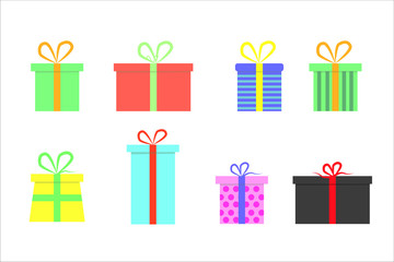 Vector set of Gift boxes, 