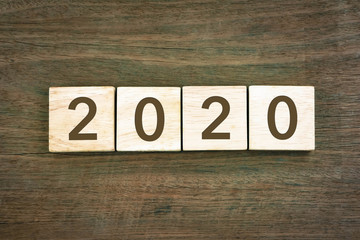 New year Concept 2020 number and typography text.
