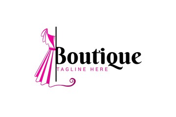 fashion boutique logo template - obrazy, fototapety, plakaty